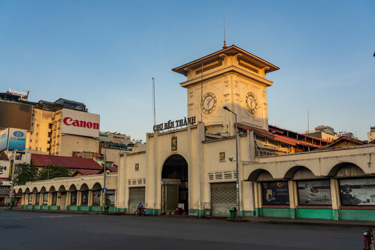 Ben Thanh Market at night in Ho Chi Minh City