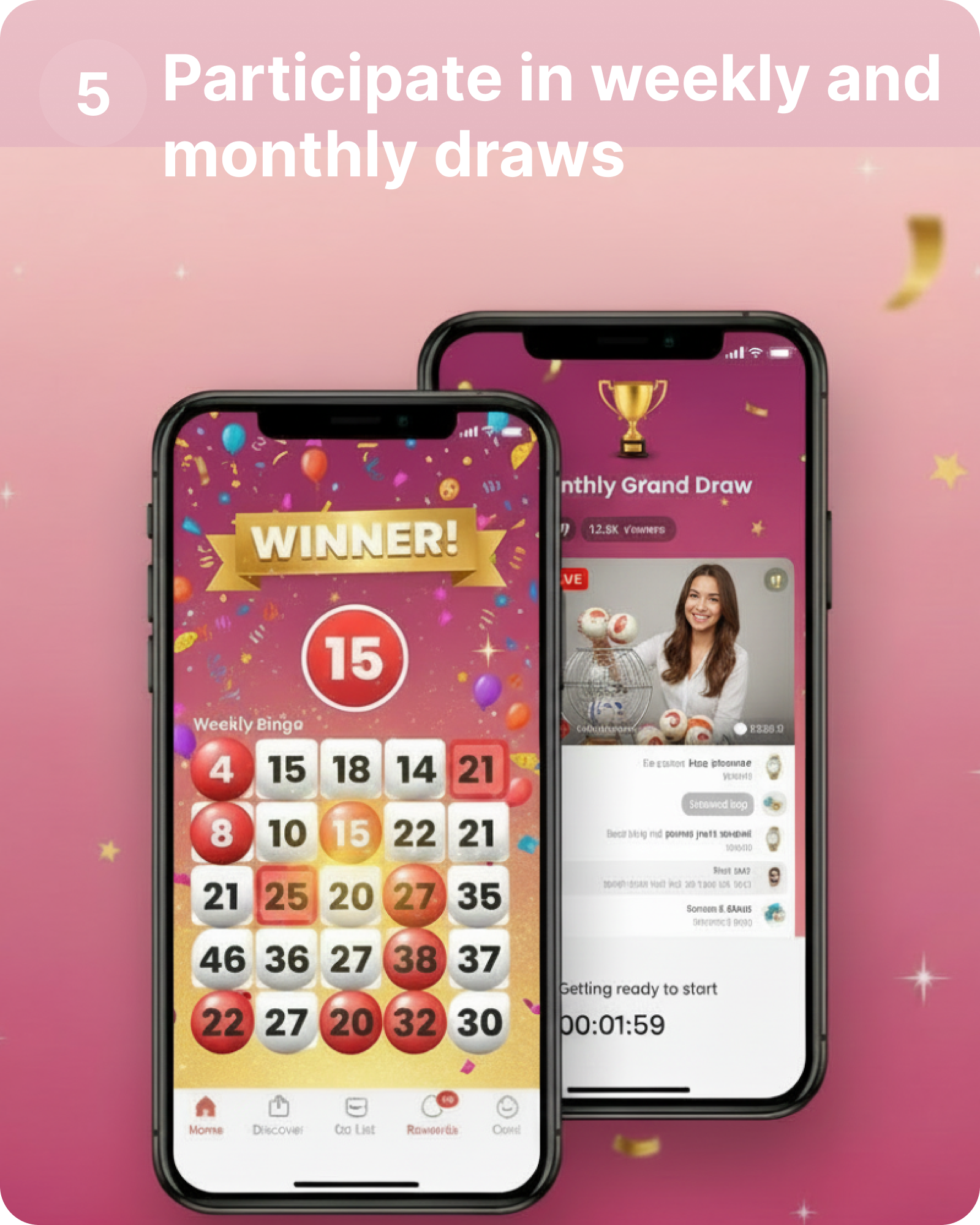 TY Club weekly bingo and monthly grand draw rewards